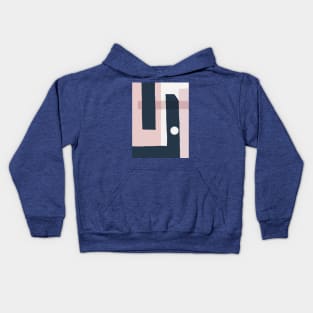 Pink and Blue Blocks Kids Hoodie